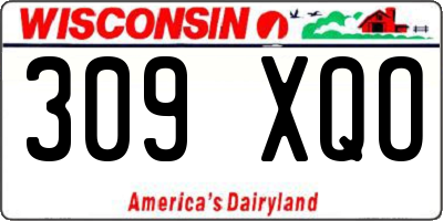 WI license plate 309XQO
