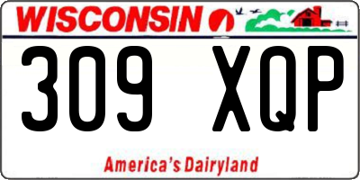 WI license plate 309XQP