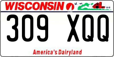 WI license plate 309XQQ