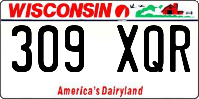 WI license plate 309XQR