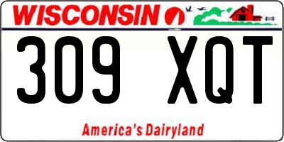 WI license plate 309XQT