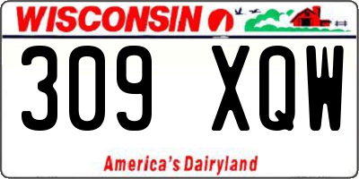 WI license plate 309XQW