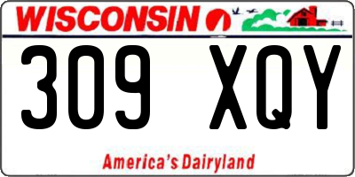 WI license plate 309XQY