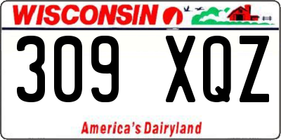 WI license plate 309XQZ