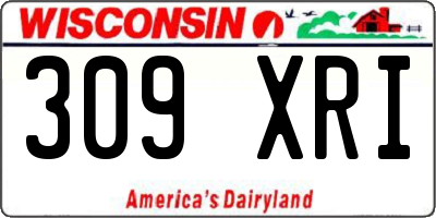 WI license plate 309XRI