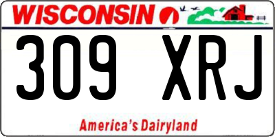 WI license plate 309XRJ