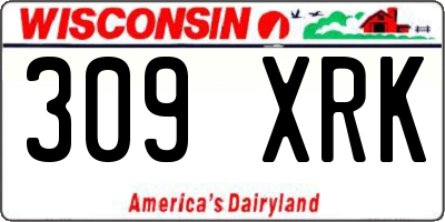 WI license plate 309XRK