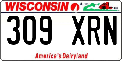 WI license plate 309XRN