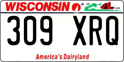 WI license plate 309XRQ