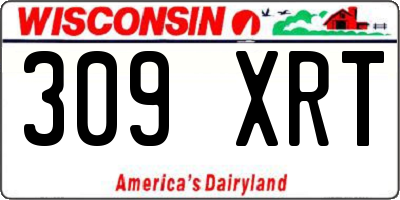WI license plate 309XRT