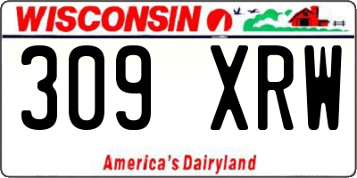 WI license plate 309XRW