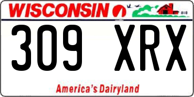 WI license plate 309XRX