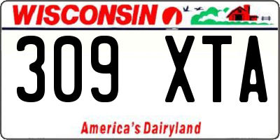 WI license plate 309XTA