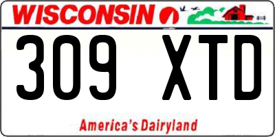 WI license plate 309XTD