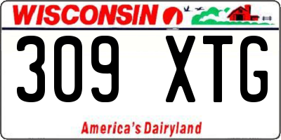 WI license plate 309XTG