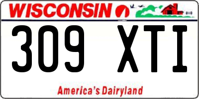 WI license plate 309XTI