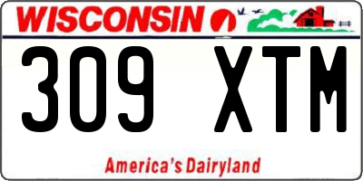 WI license plate 309XTM