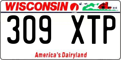 WI license plate 309XTP