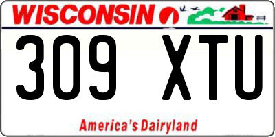 WI license plate 309XTU