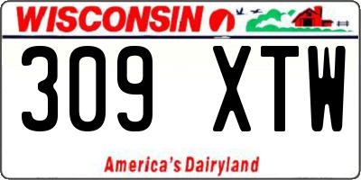 WI license plate 309XTW