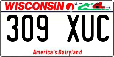WI license plate 309XUC