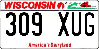 WI license plate 309XUG
