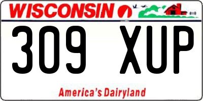 WI license plate 309XUP