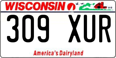 WI license plate 309XUR