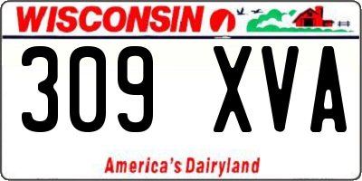 WI license plate 309XVA