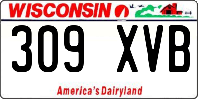 WI license plate 309XVB