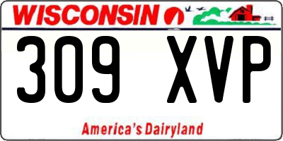 WI license plate 309XVP