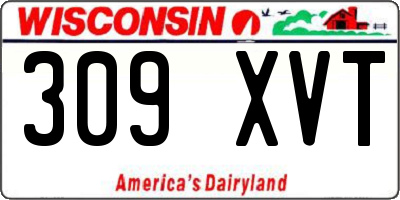 WI license plate 309XVT