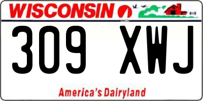 WI license plate 309XWJ