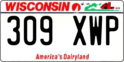 WI license plate 309XWP