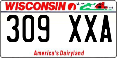 WI license plate 309XXA