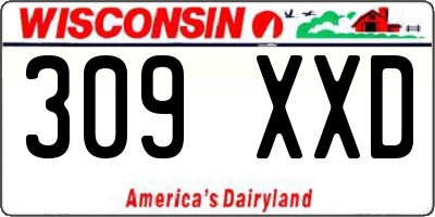 WI license plate 309XXD