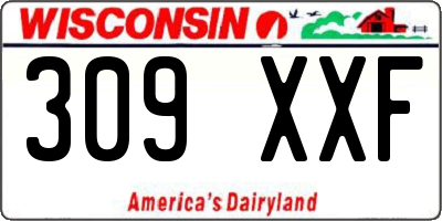 WI license plate 309XXF