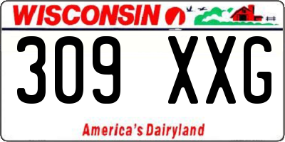 WI license plate 309XXG