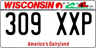 WI license plate 309XXP