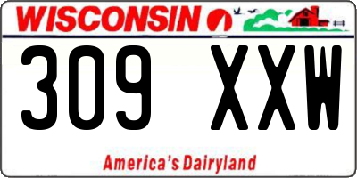 WI license plate 309XXW