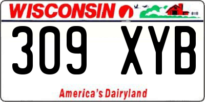WI license plate 309XYB