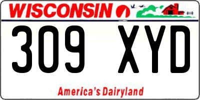 WI license plate 309XYD