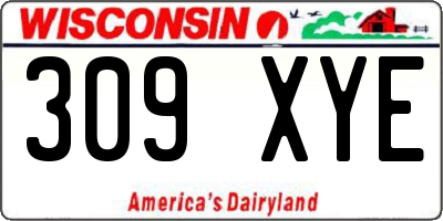 WI license plate 309XYE