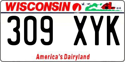 WI license plate 309XYK