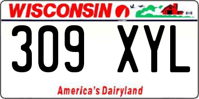 WI license plate 309XYL