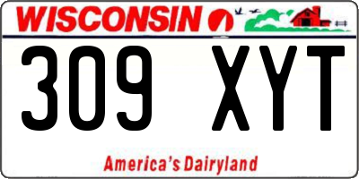 WI license plate 309XYT