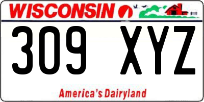 WI license plate 309XYZ