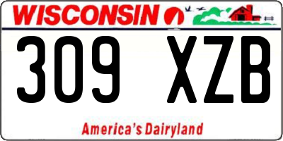 WI license plate 309XZB