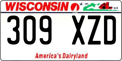 WI license plate 309XZD