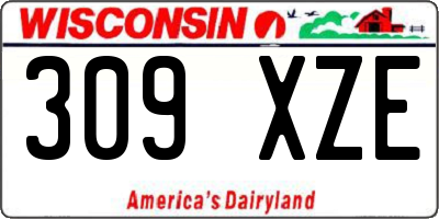 WI license plate 309XZE